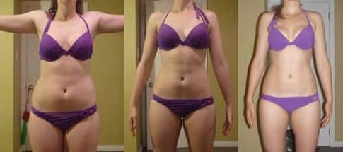 Stages of losing weight with a buckwheat diet