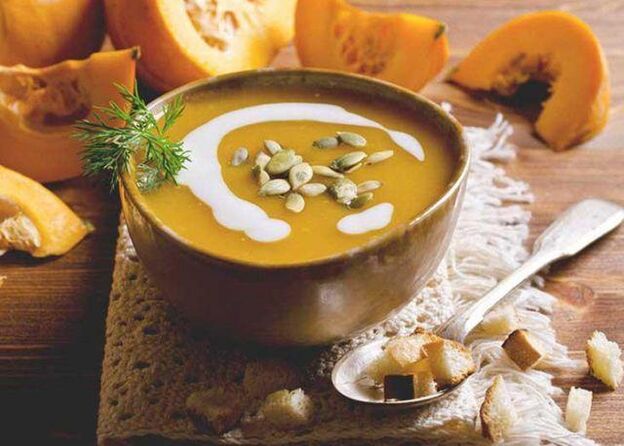With an acute course of gastritis, creamy soups should be eaten. 